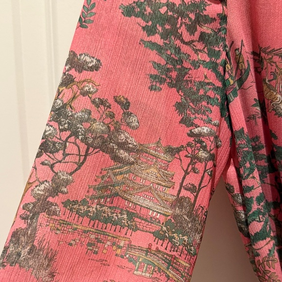 L\'AGENCE *NWT* Floral Pink and Black Wrap Mini Dress